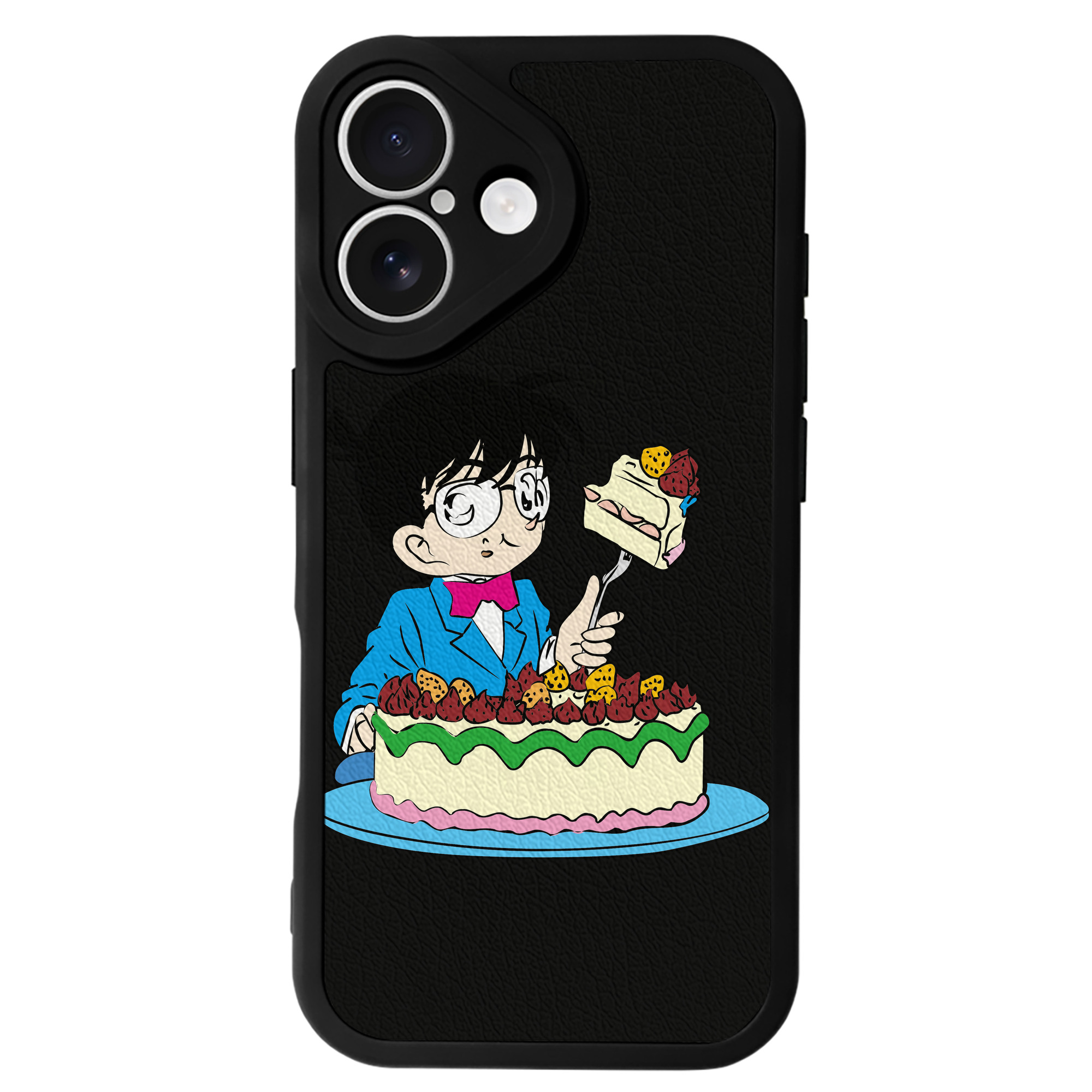 （画像用） 名探偵コナン 江戸川 コナン Detective Conan Conan Edogawa 【iPhone 16シリーズ対応】シリコンスマホケース（レザー調） 材質：シリコン
